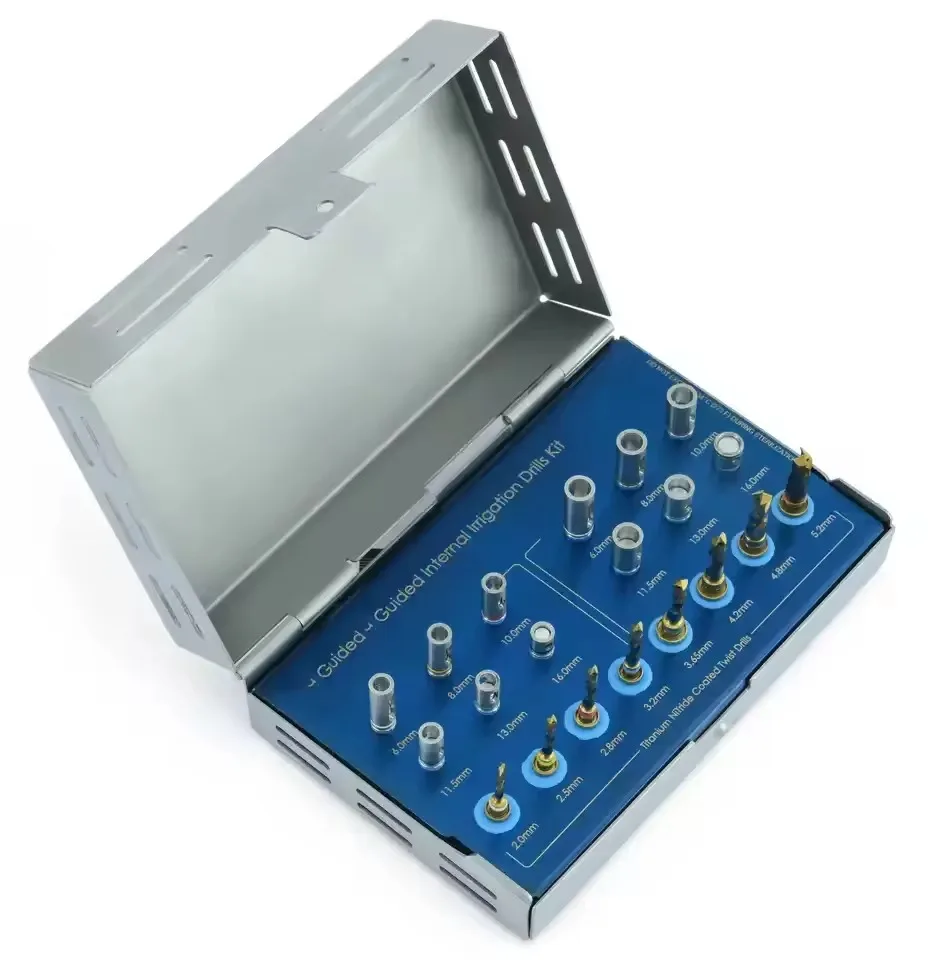 Дрели для внутреннего орошения с зубным имплантатом набор из хирургической нержавеющей стали