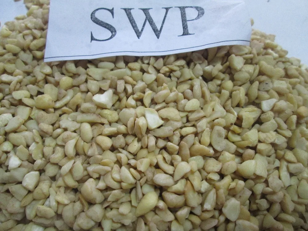 VIETNAM RAW DRY CASHEW NUTS KERNELS - SWP -  small White Pieces grade - Packaging in PE  vacucuum, Tin /Cartons