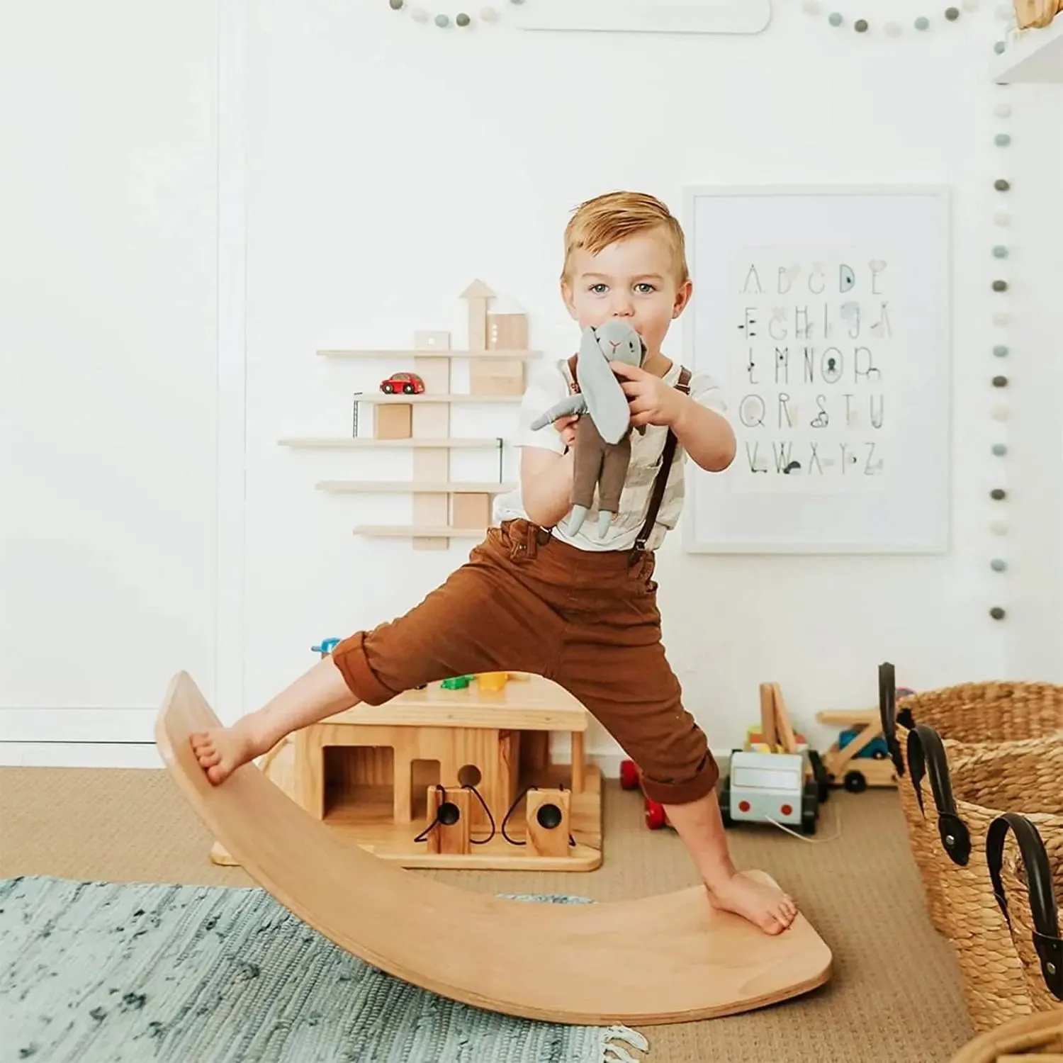 Wooden balance board kids play wood balancing boards premium quality ready for export produced in Vietnam