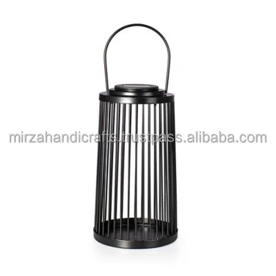Elegant Traditional Metal Decorative Lantern Candle Holder matte black for Indoor Outdoor Events Parities Vintage Style