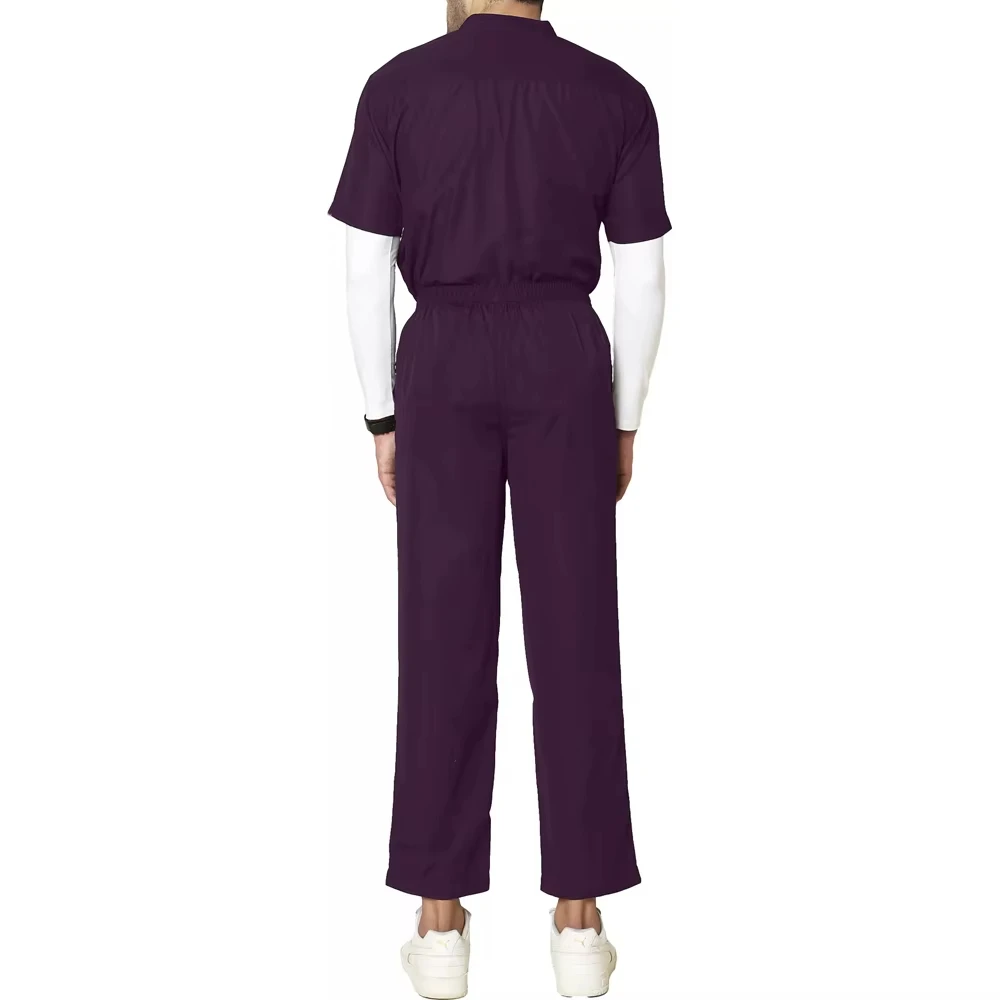 Wholesale New Style Stretchable Men Scrub Set Hospital Medical Clothing Uniform Comfortable Stylish Nurse Doctor Scrub Suit