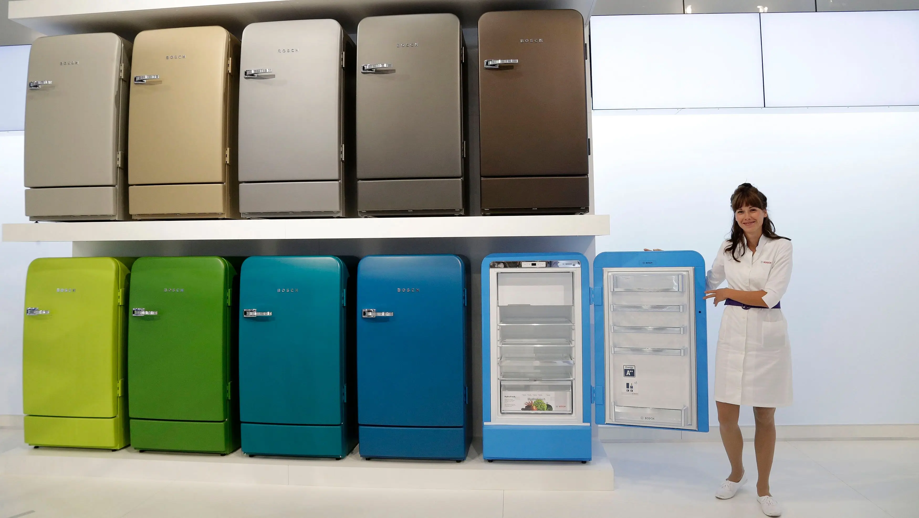 Hot Sale Home Fridges Freezer A++Energy-saving 136 Litre Household Refrigerated Three Doors Refrigerated for Home Use