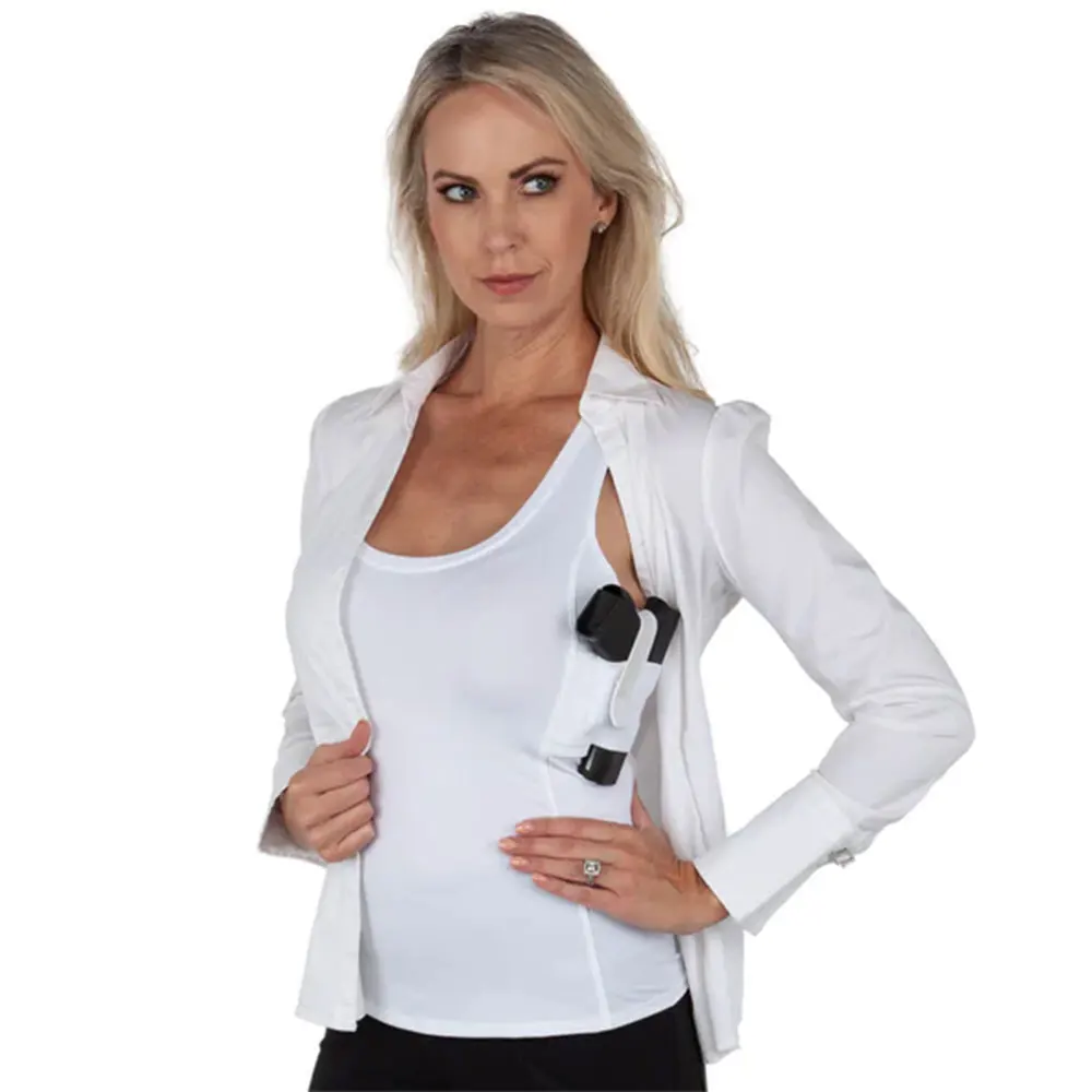 Tactical Shooting Concealment Women Carry Tank Top Shirt Ladies Compression Holster Tank Top Women Holster Gun Pocket Shirts