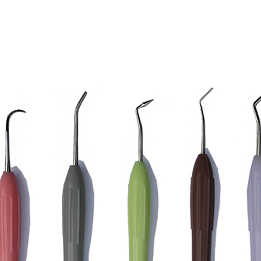 Hot product Dental Composite Filling Instrument Set Of 5 Pcs For Resin Aesthetic Solo Posterior Anterior Silicon handle