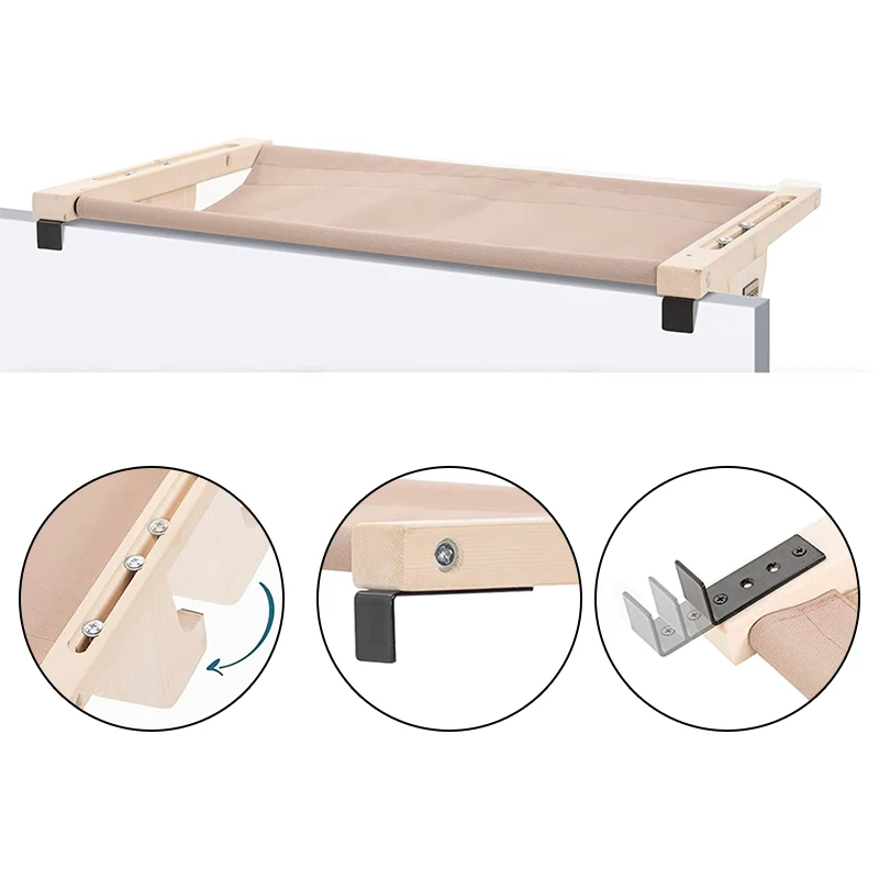 Customizable Cordless Cat Window Lock Hammock Bed for Winter and Summer No Suction No Drilling Cat Perches Holds Up to 40lbs