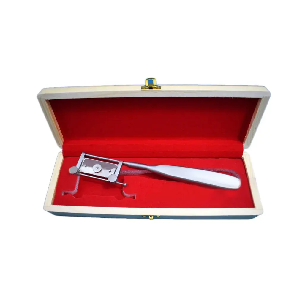 Medical Surgical Adjustable Dermatome Silver Skin Graft Knife With Blades 19 Cm Packed Wooden Box Tonsil & Cartilage Knives ISO