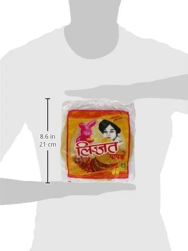 East End Lijjat Papad Plain 200 g (Pack of 20)