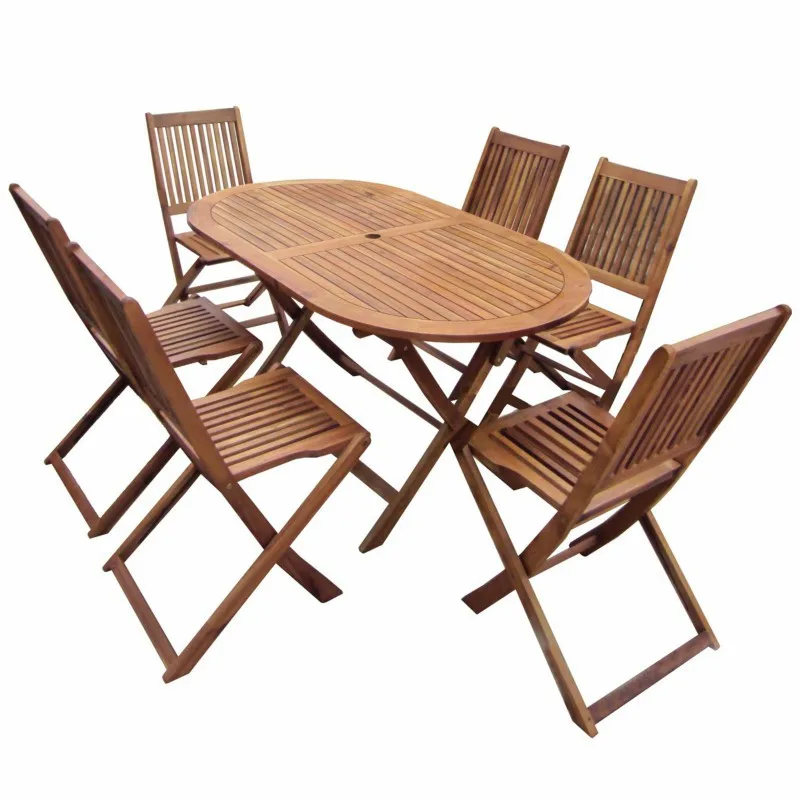 Wooden Garden Table Set Modern Good Price Outdoor Customized Standard Packing Vietnam Manufacturer