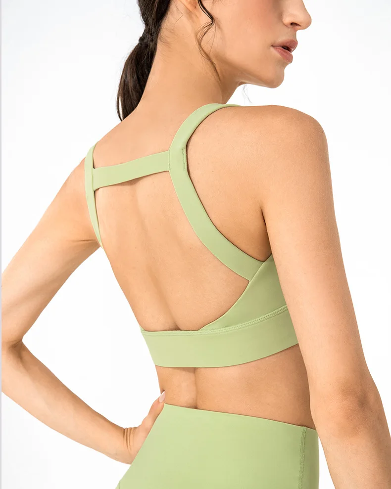 Hunchback correction posture with chest pad sports underwear women shockproof running fitness beauty back bra yoga vest