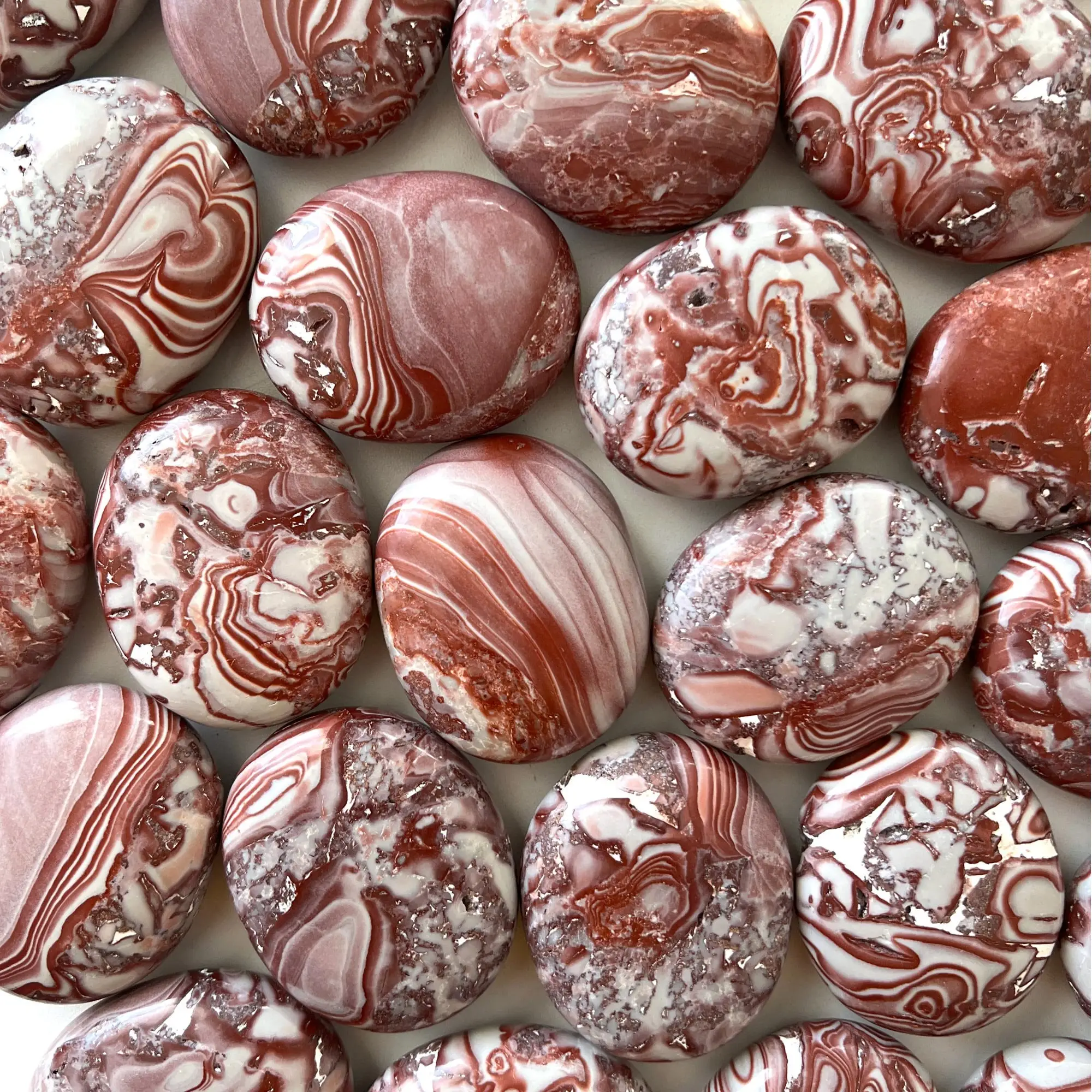 Mexican Rosetta Jasper Palm Stone Creative Inspiration and Willpower Meditation Palm Stone Activates Spiritual Awakening