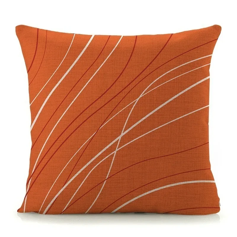 Couch Cushion Cover with Print  Embroidered Pillow Cover Cotton Linen Cushion Cover