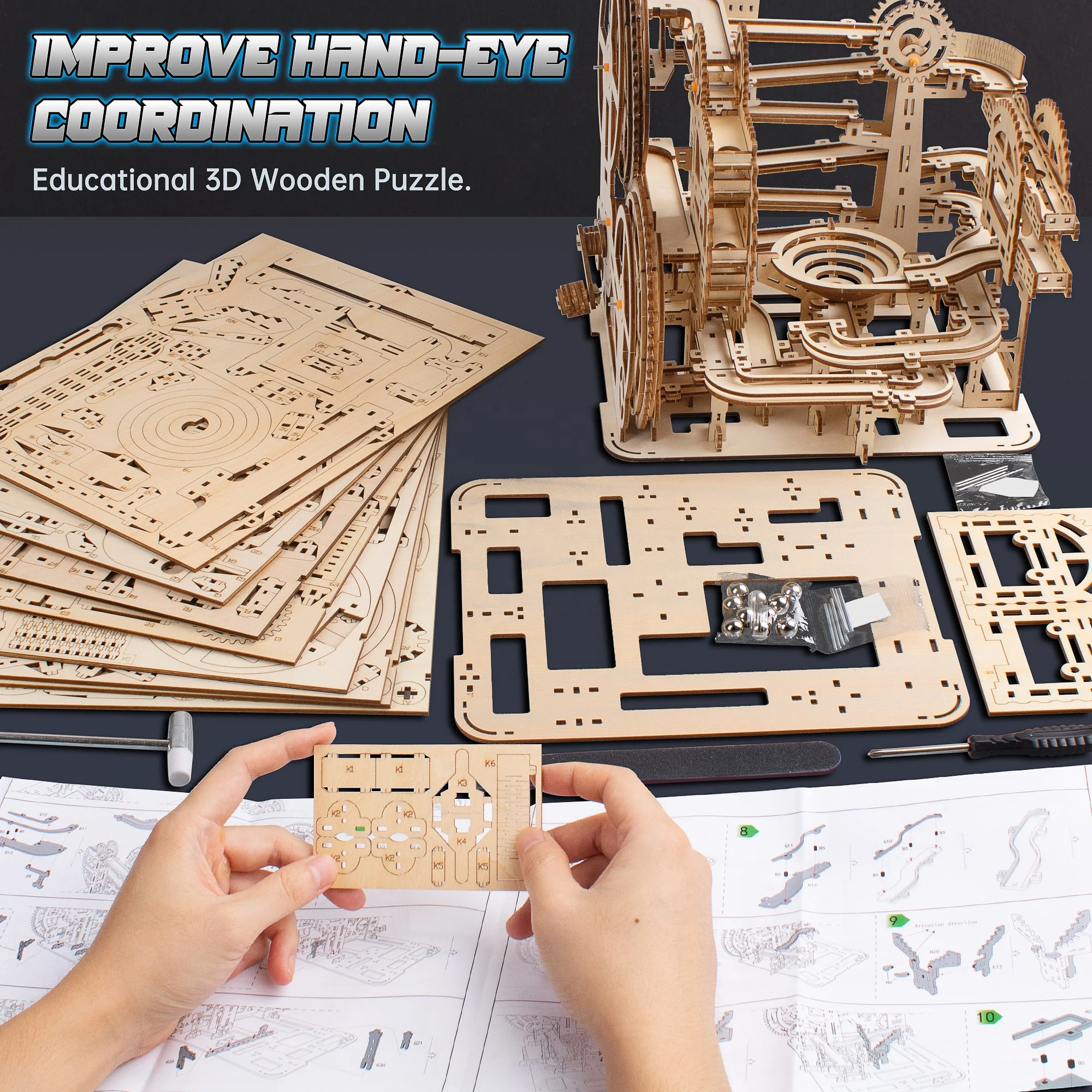 Деревянные 3D-пазлы для мальчиков