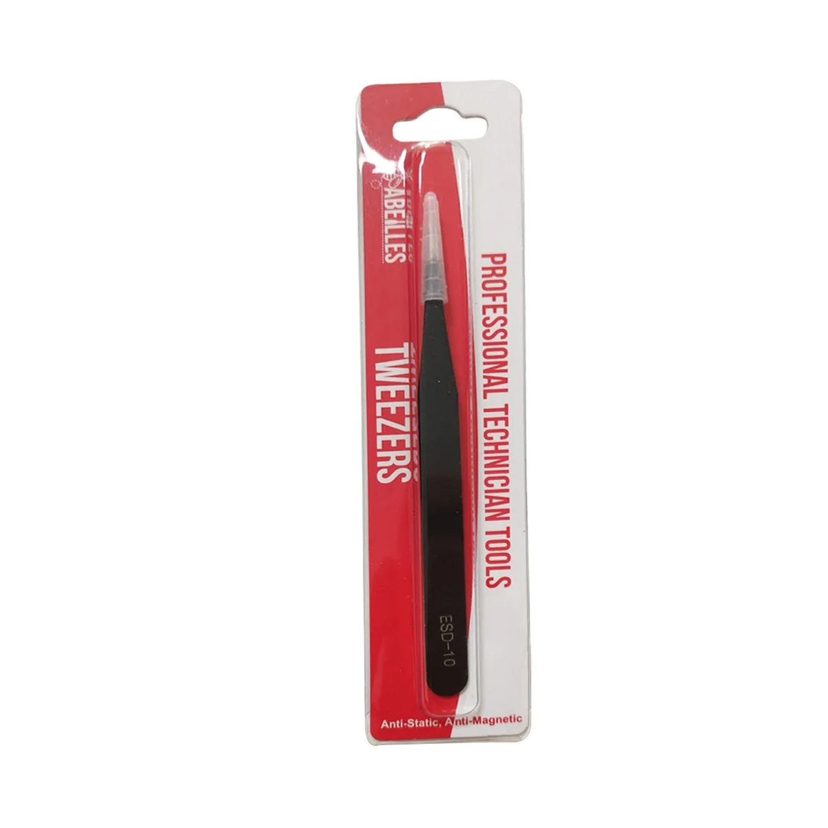 ESD-10 Anti-static Stainless Steel Tweezers  1.5mm (Retail Package)