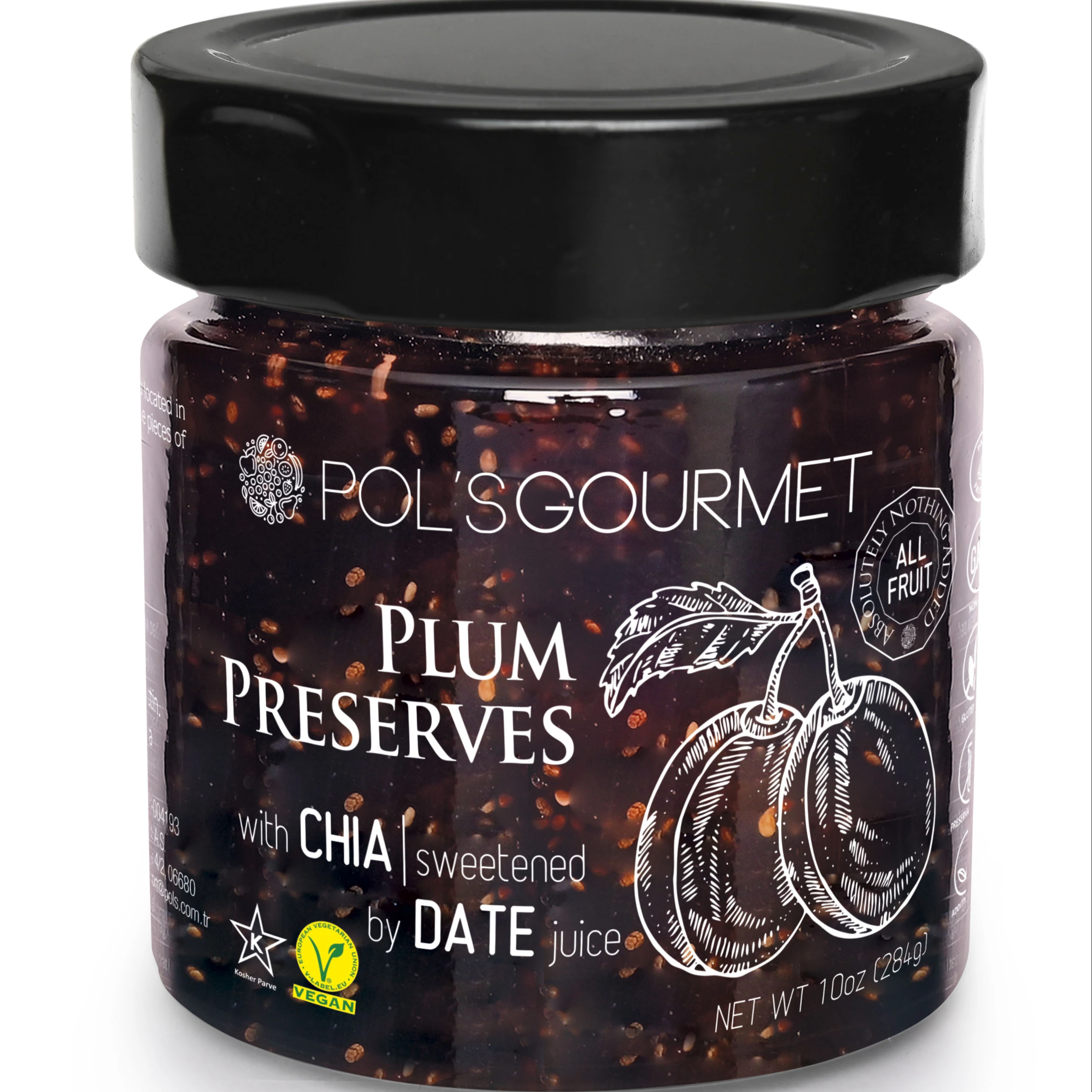 Plum Jam Fruit Preserves Organic Natural Gourmet Level No Sugar Fresh Jams Best Selling Grade Pure Healthy