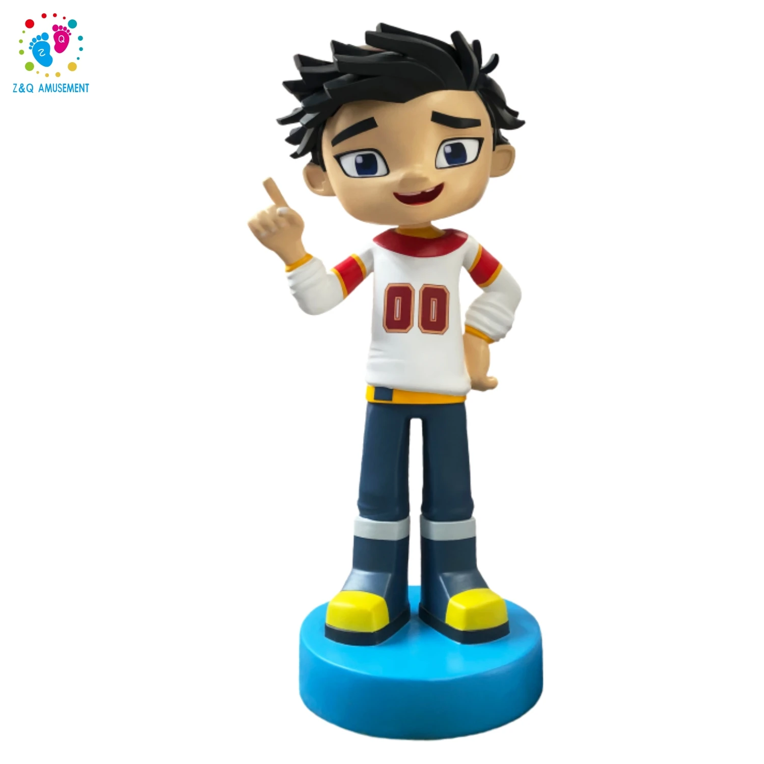 Big Cartoon Ornament Statue Anime Figure Resin Fiberglass Sculpture For Kids Indoor Amusement Game Center Decorations