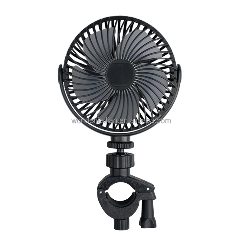 4000mAh Stroller Fan 360 Rotation Mini Portable Fan for Treadmill Bike Mini Fan with 1.5m USB C Cable