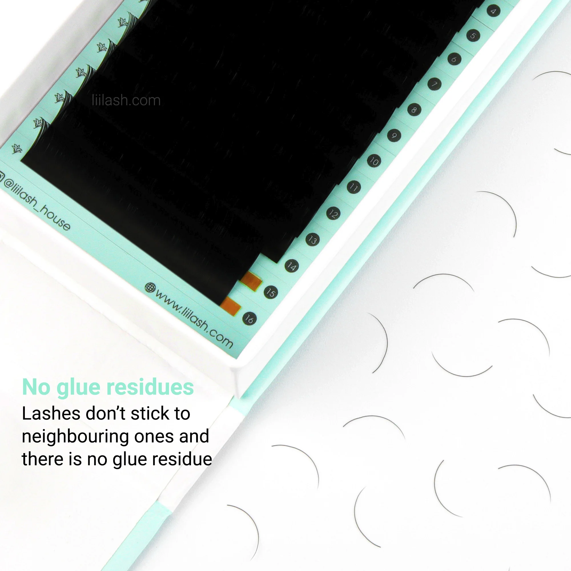 Matte Korean PBT Classic Individual Lash Extensions Trays 0.03 05 07mm Cashmere Eyelash Extensions Supplier