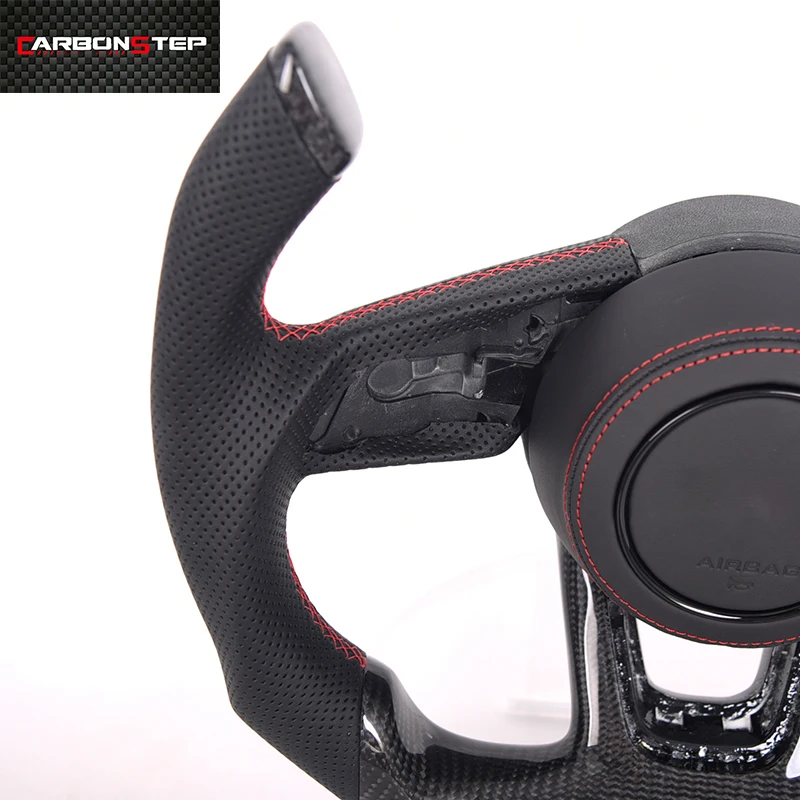 custom Cockpit style Carbon Fiber Steeringwheel perforated leather for Audi Rs3 Rs4 Rs5 Rs6 Rs7 S3 S4 S5