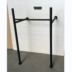 Black iron wash stand vanity unit with premium quality ceramic long-lasting durable bathroom basin hard wearing white glaze