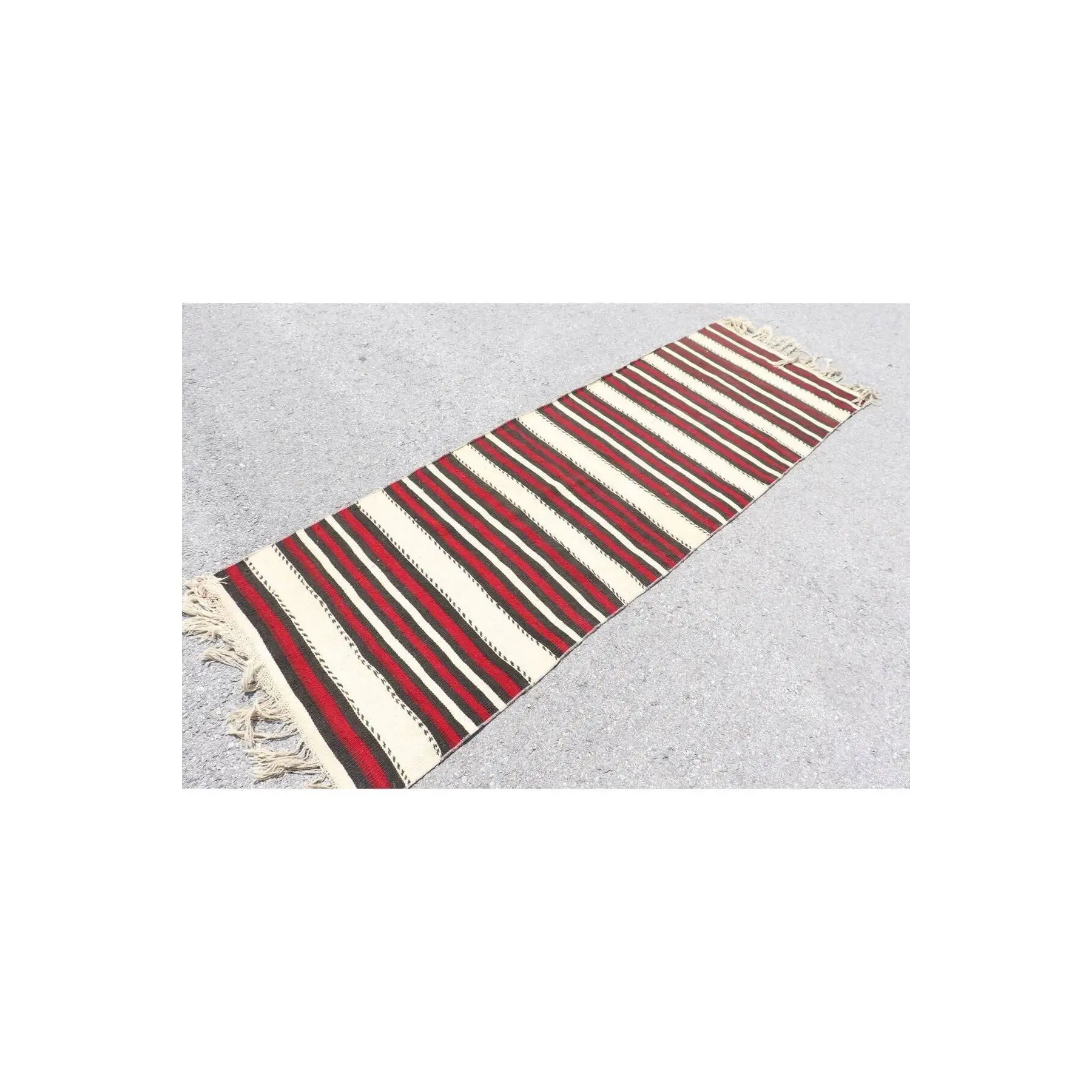 Red Moroccan Rug, Turkish Rug, Corridor Rug, Uşak Rug, 80x244 cm Runner Rug, Corridor Rug