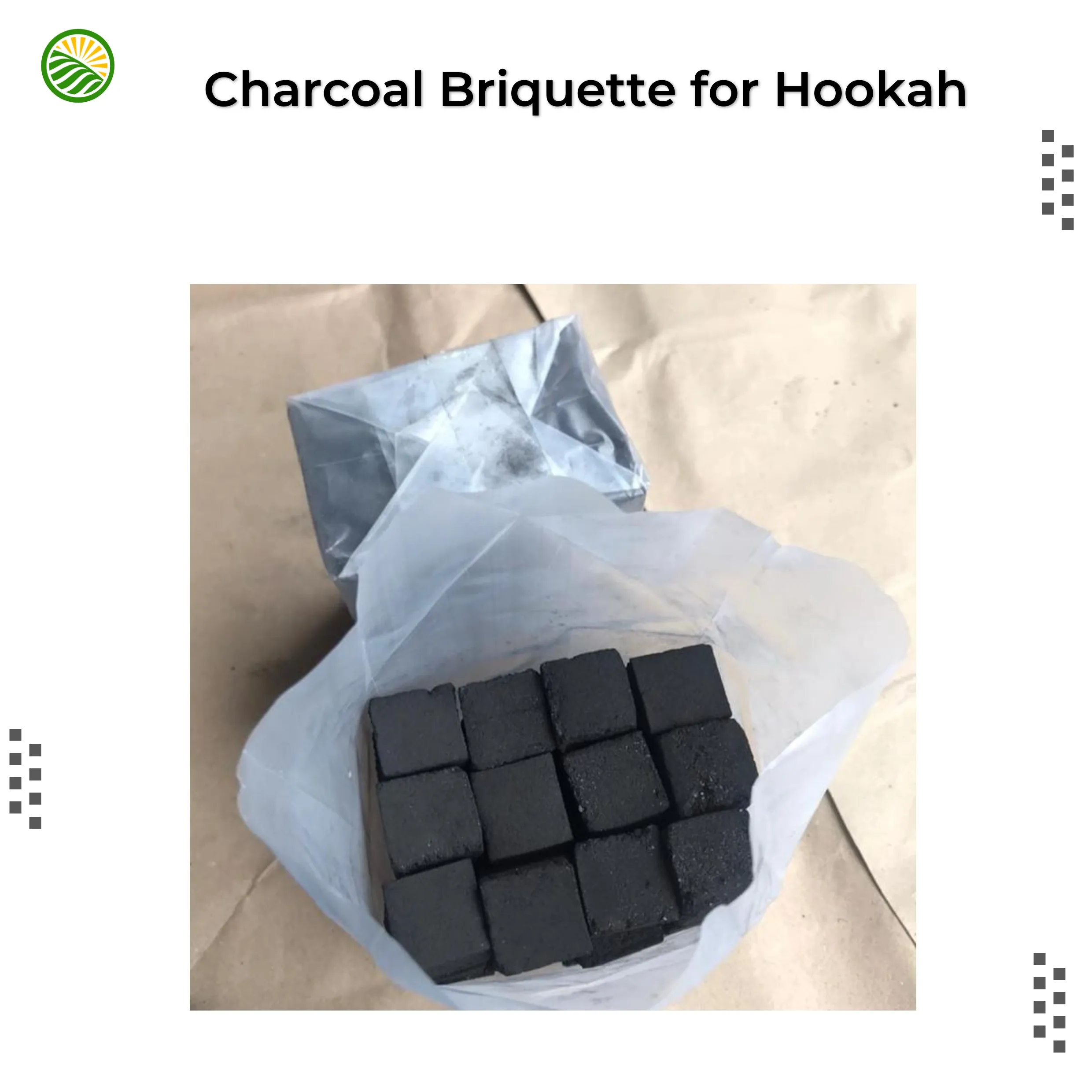 Instant Light Cube Shisha Charcoal Black Coconut Shell OEM Export Quality direct Manufacture