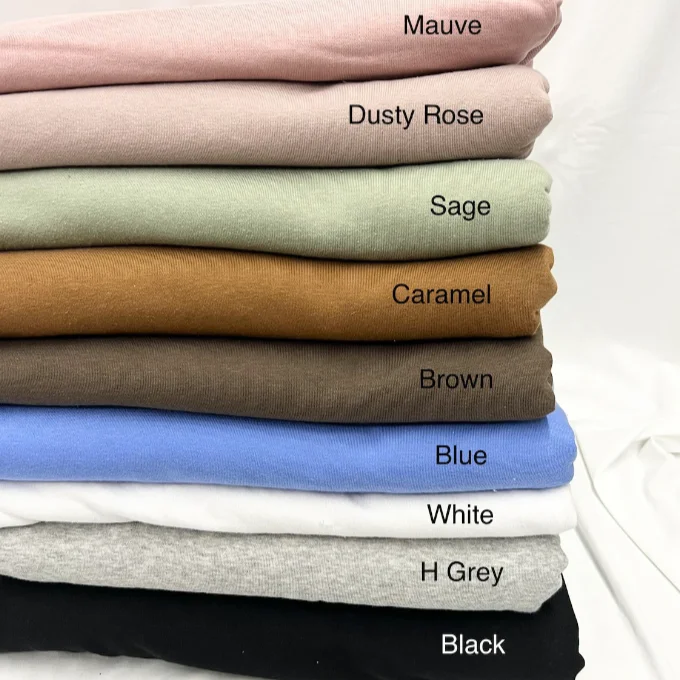 Ice Color French Terry Cotton Fabric 65% Cotton 35% Polyester Blended Fabric For Winter Clothing Brushed 3 Fleece Knitted Terry