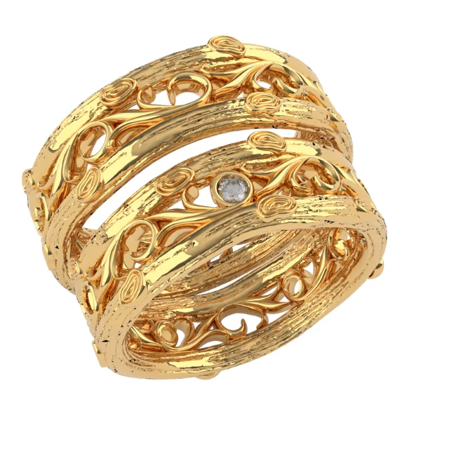 Luxury Gold-plated 925 Silver Ring With Zircon Made In Italy Jewelry Inspired By a Film High Quality Ring