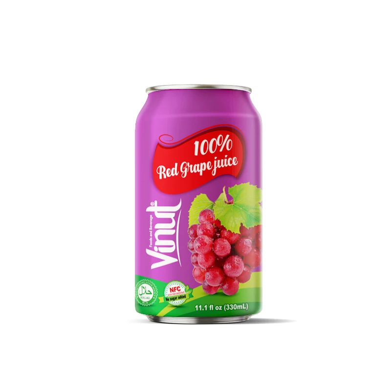 Wise choose 330 ml Vinut NFC Red Grape fruit juice (not added sugar) from a factory in Viet Nam