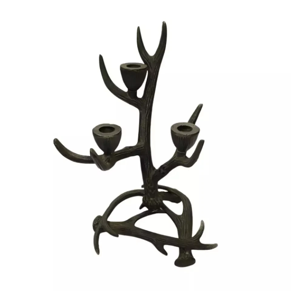 Customized Candle Pillar Holder Antler For Home Decoration