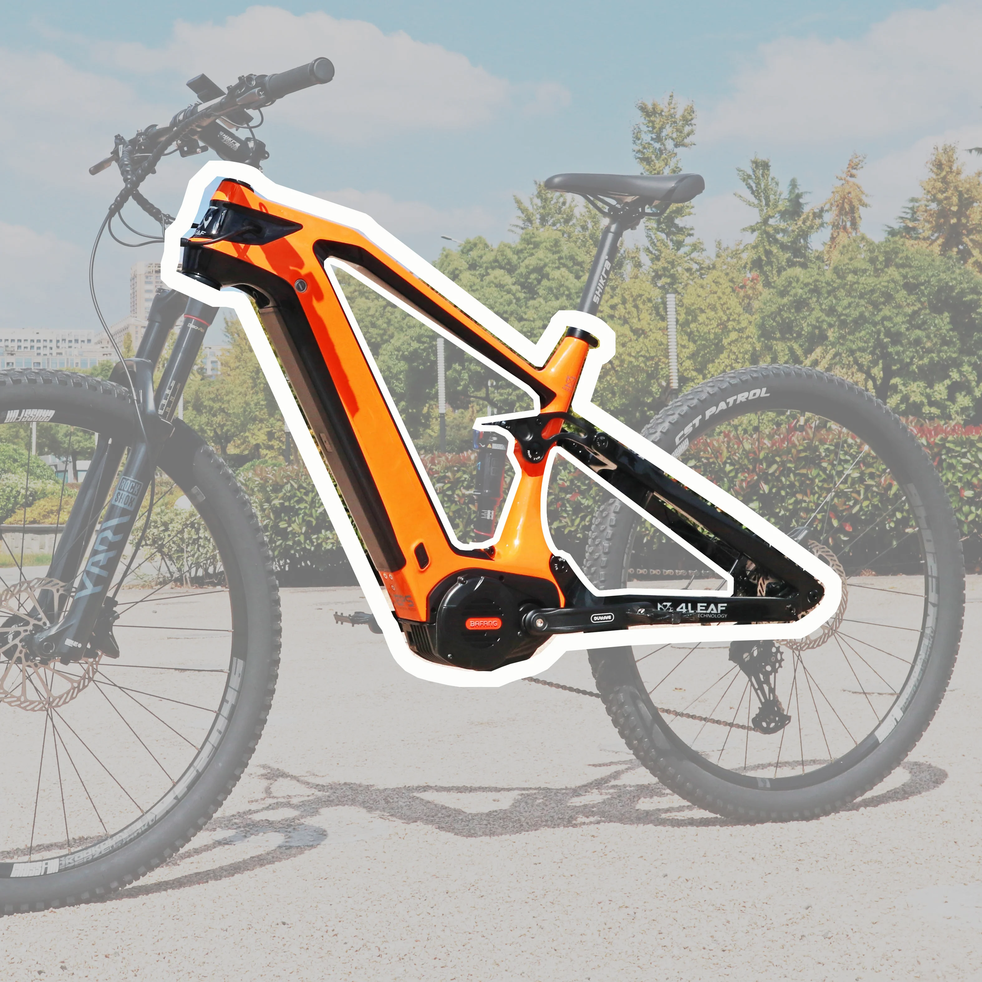 Enduro Ebike Frame Bafang G510 углеродное волокно M620 рама MTB 29 'полная подвеска Emtb