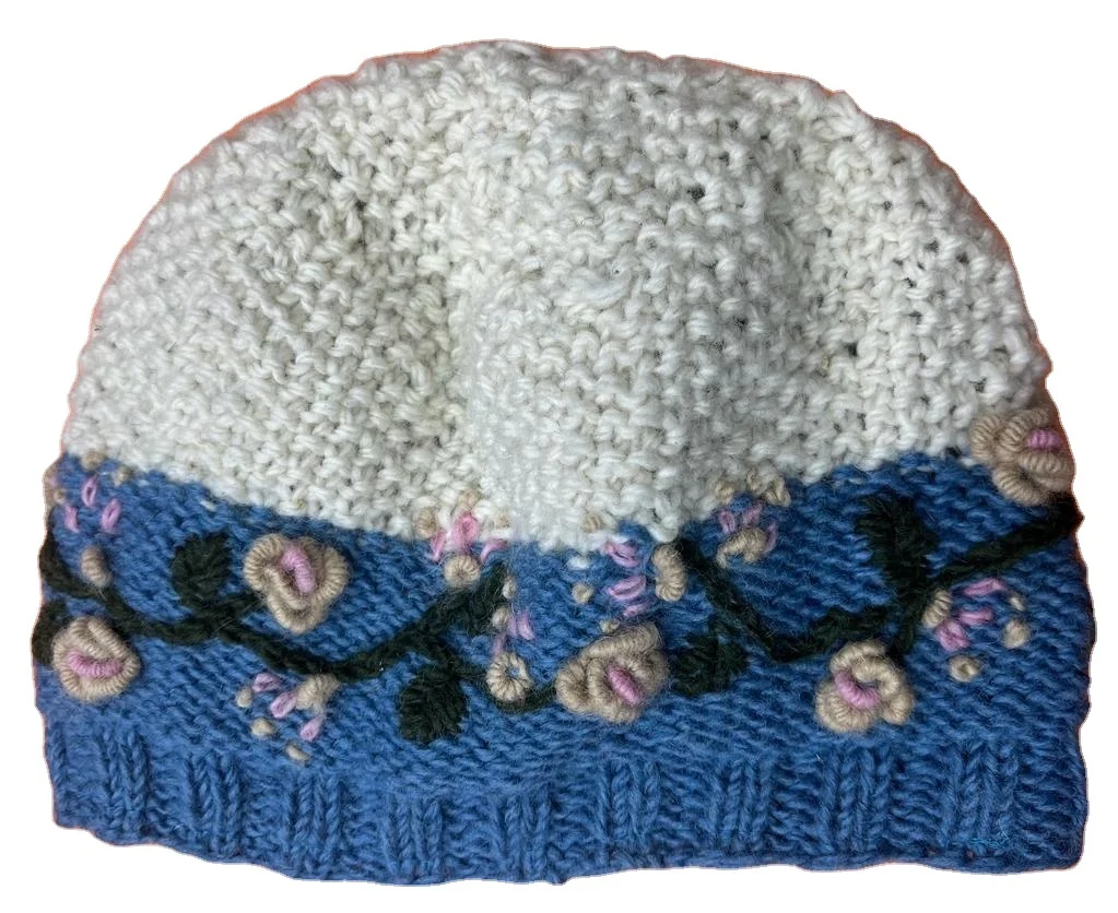 100% Woolen Knitted Unisex Winter Hats for Adults with Embroidery and Print Patterns Great for Travel