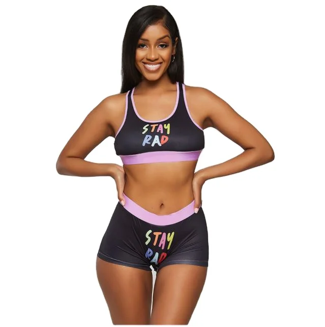 Best Quality Athletic Sports Bra and Underwear 2 Piece Set For Ladies Wholesale Price OEM Service China Custom Sports Bra Sets