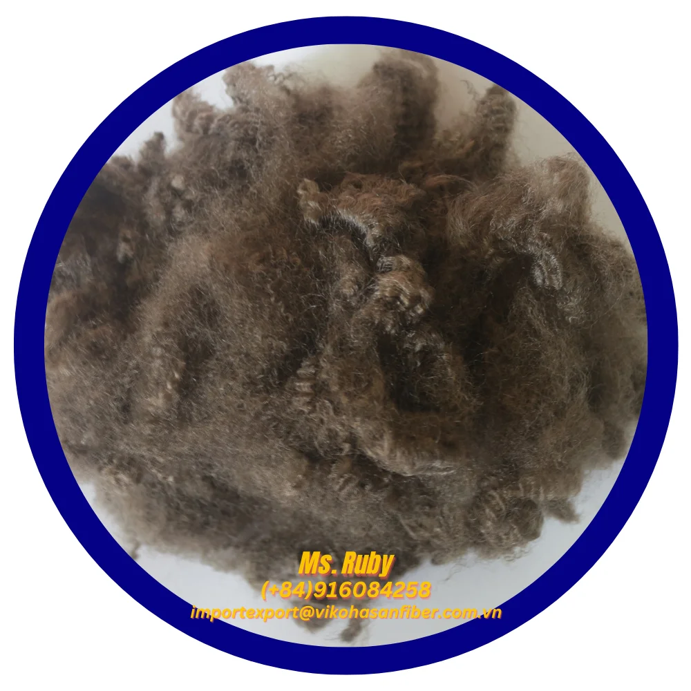 Premium Quality 15D HS Hollow Siliconized Brown PSF and eco-friendly recycled polyester and GRS synthetic fiber from Vietnam
