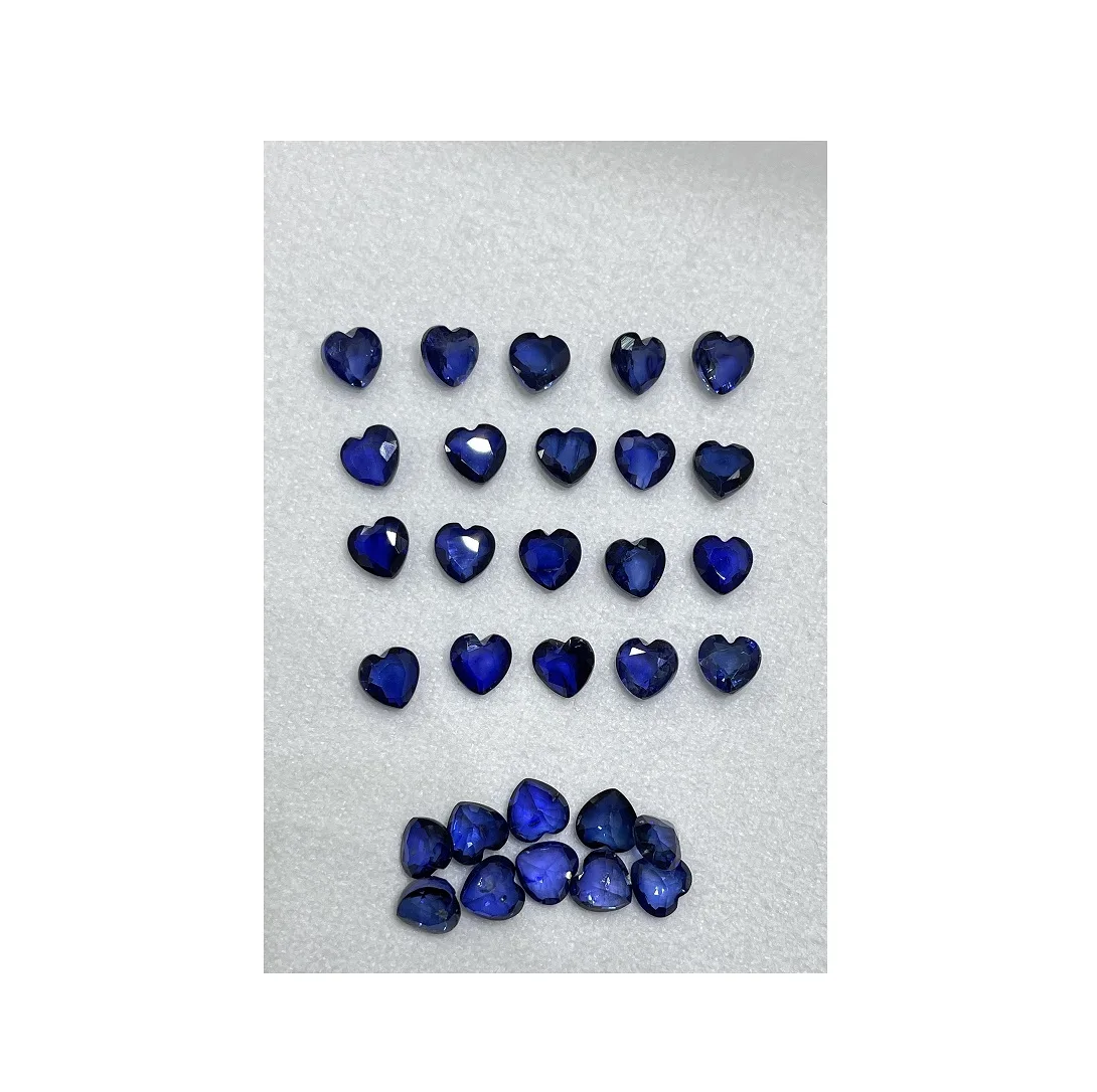 Best Selling Heart Shape 4-5mm Natural Blue Sapphire diffuse For Jewelry Making Stone Available for Sale from India