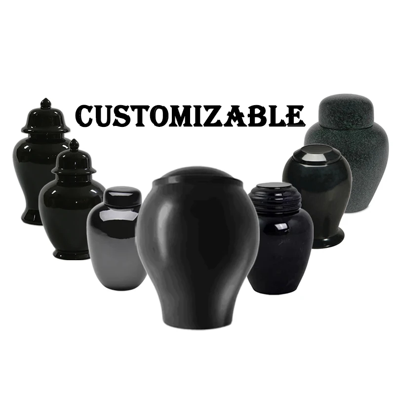 Wholesale modern ash urn for human adults baby custom handmade ceramic cremation funeral ashes urnas