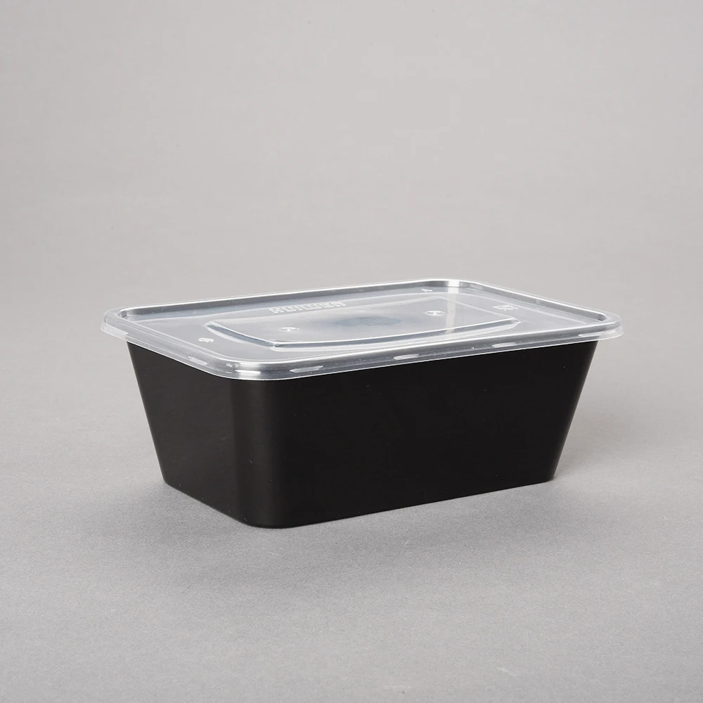 500 650 750 1000ML Food Storage Containers Disposable Plastic Bento Lunch Boxes Meal Prep Containers With Lids