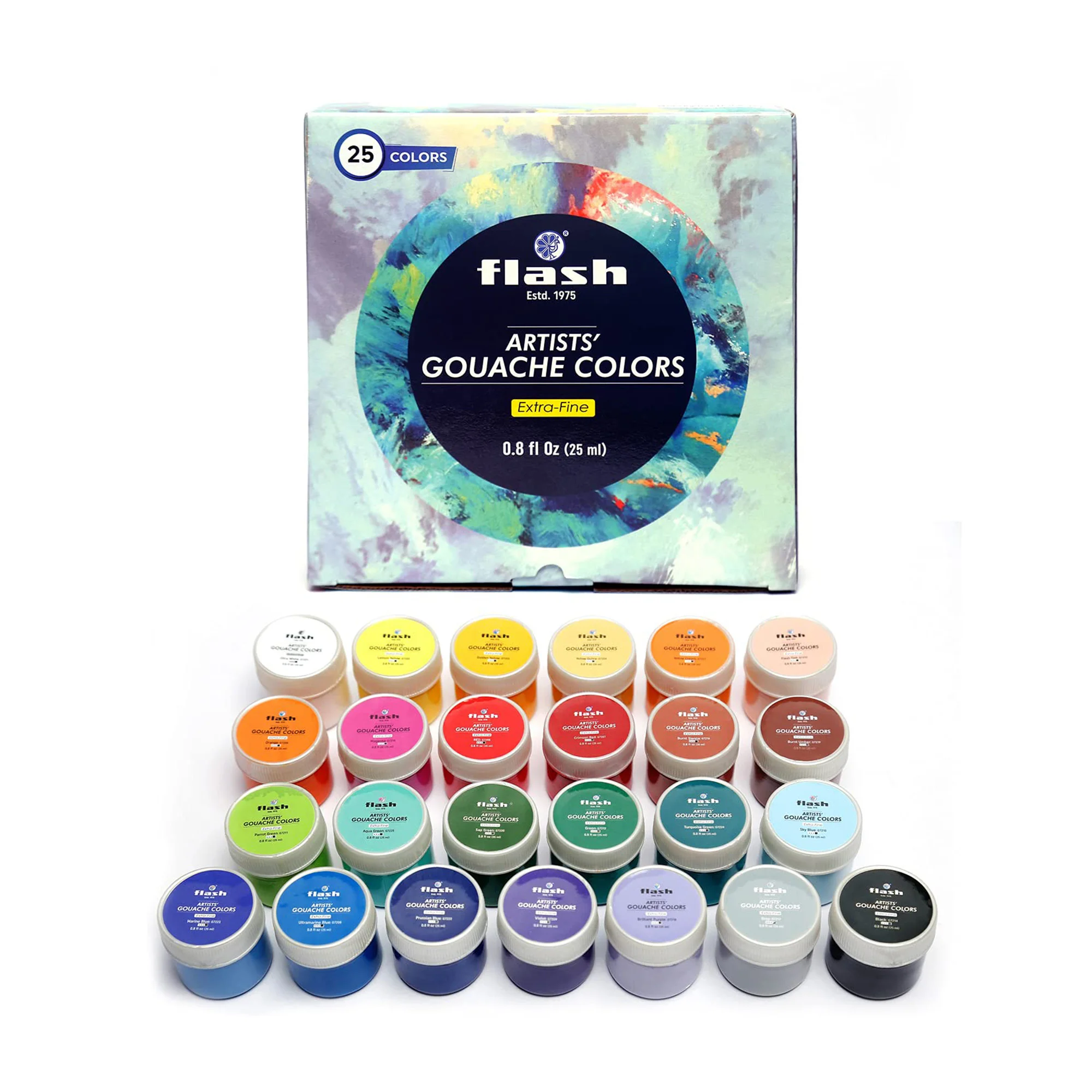 Flash 16 colors gouache paint set 25 ml wholesale Non Toxic Eco Friendly Gouache Colors