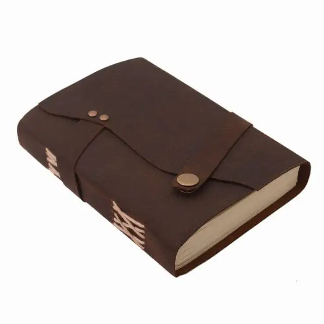 Antique Handmade vintage genuine Leather Bound Daily Notepad diary For Writing Notebook Unlined Paper calligraphy sketchbooks