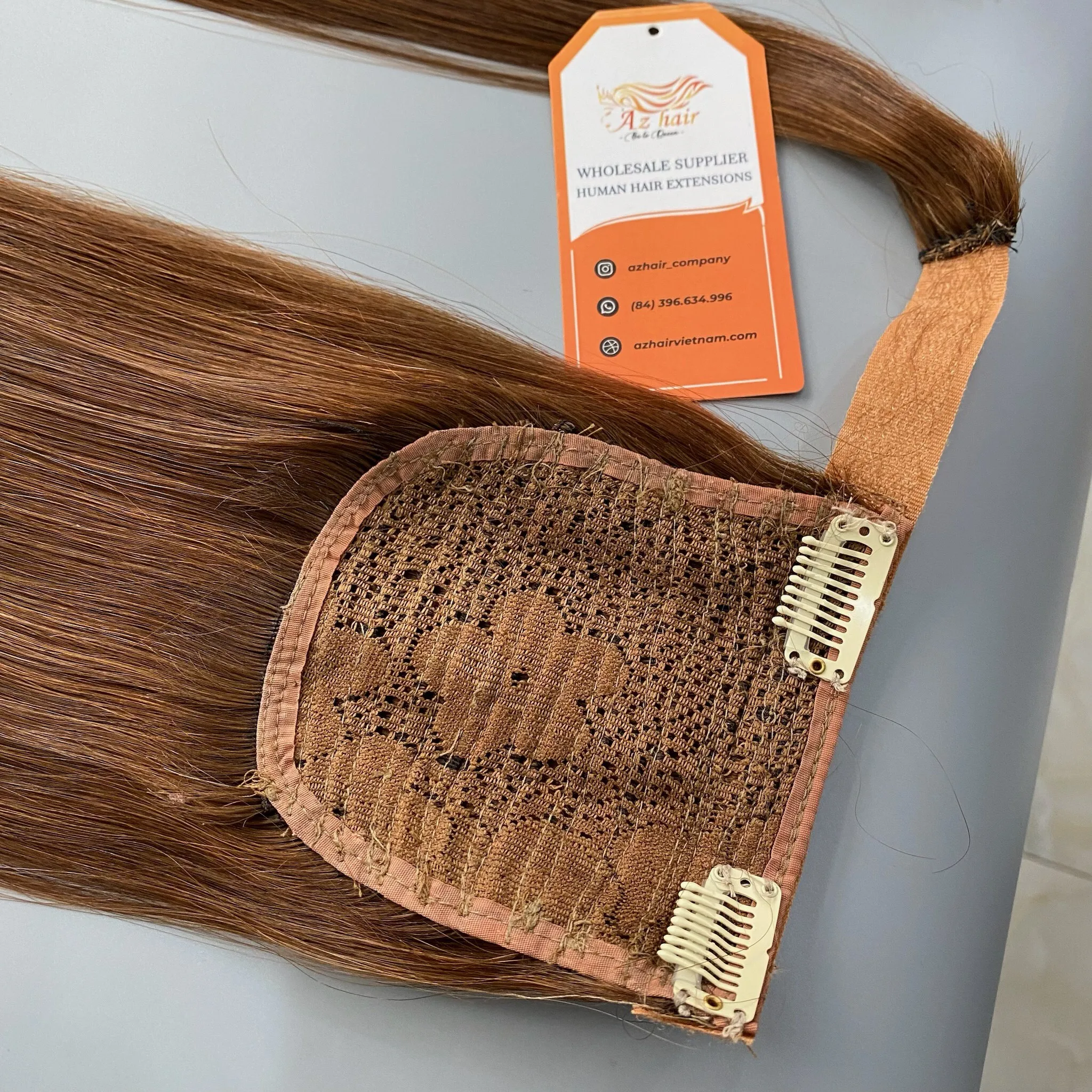 100% Virgin Vietnam Real Human Hair Ponytails Extensions Wholesale Clip In Human Hair Wrap Around Drawstring Ponytail Human Hair