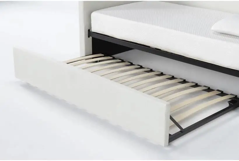 Upholstered Twin Double Fabric Day Bed Storage Bedroom Furniture Set Sofa Bed With Trundle Sofa Bed