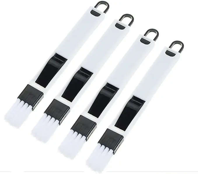 2-in-1 Household Cleaning Tools with Handled Brush Durable Silicone Plastic Nylon Bristle for Office Cleaning Keyboard Usage