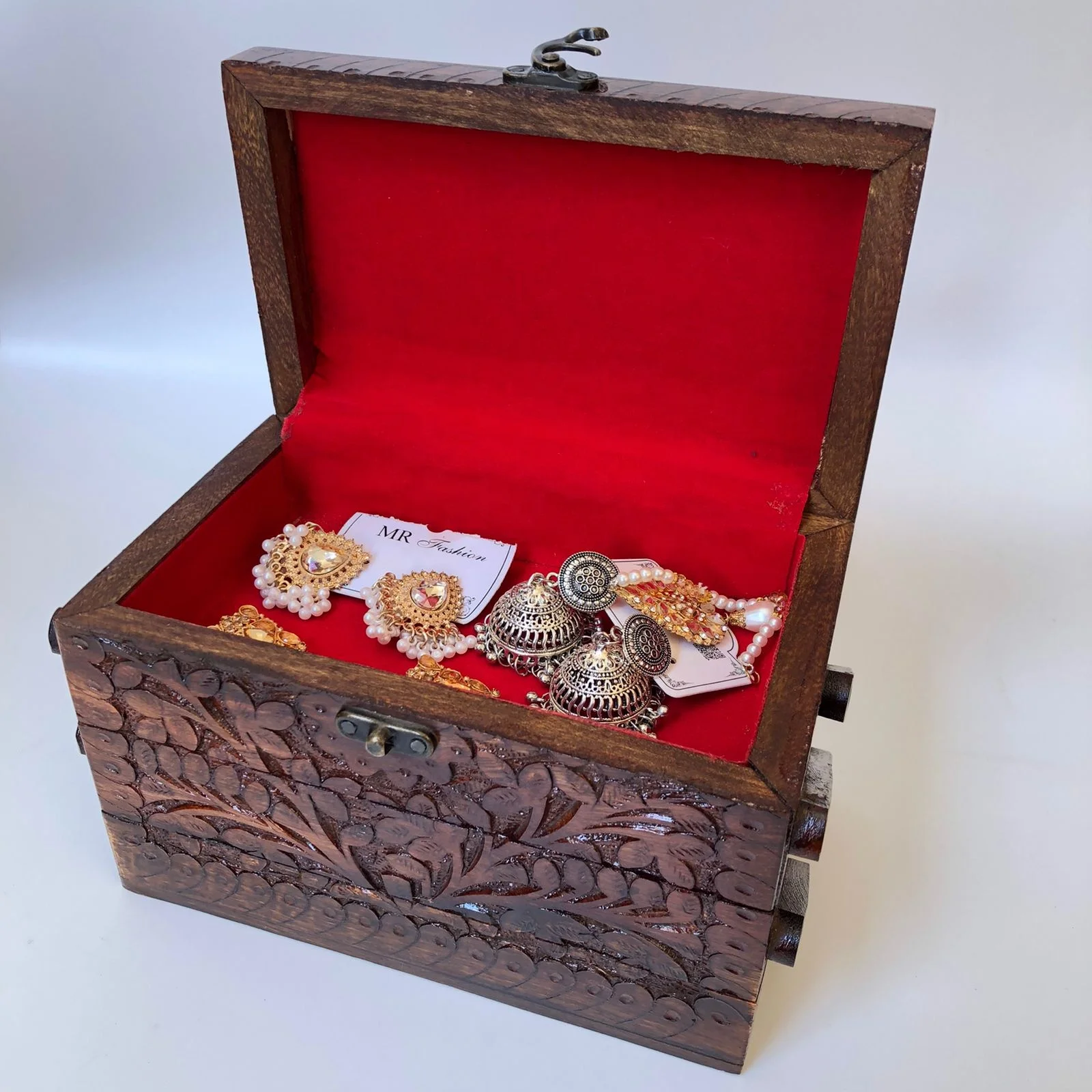 Hand Carved Best Quality Wooden Jewelry Box in just $5