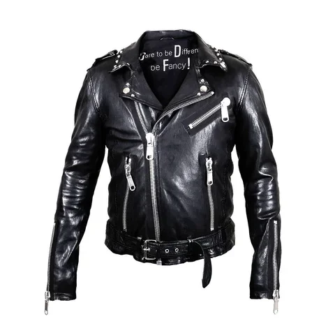 New Leather Studded Jacket Unisex Metal Spikes Wholesale Genuine Cowhide Fabric Fashion Genuine Leather Jackets Made in Pakistan