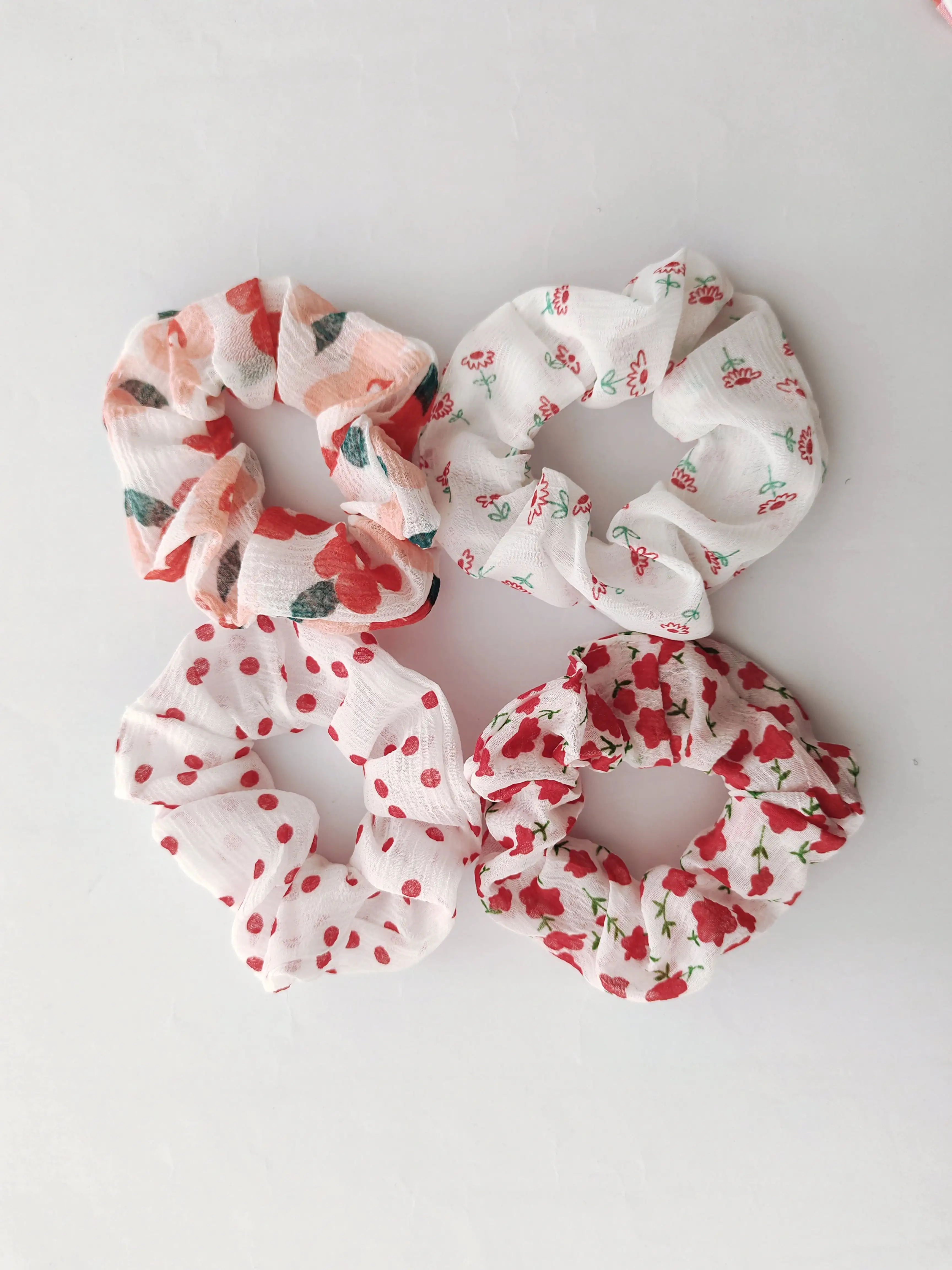 Large Quantities Fabric Elastic Scrunchies With OME Service