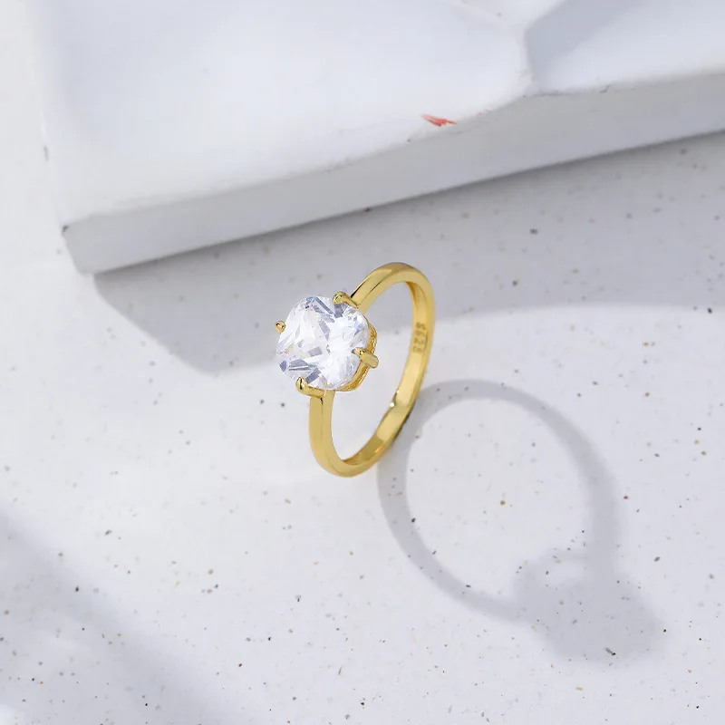 Trending 925 Sterling Silver Fine Jewelry Engagement Cushion Cut Shiny Zircon Diamond Wedding Rings for women