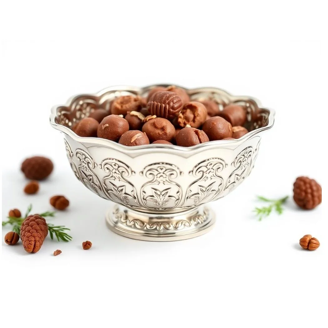 European Design Luxury Tableware Serving Bowl For Sweets Serving Chocolate Bowls Silver Plated Best Price Brass Bowls