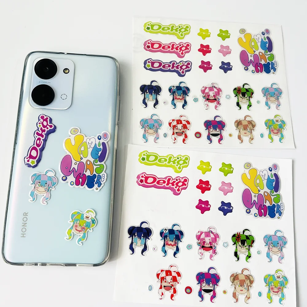 New Arrival custom 3D Epoxy Dome Decorative Sticker Sheet Custom DIY Mobile Phone Stickers