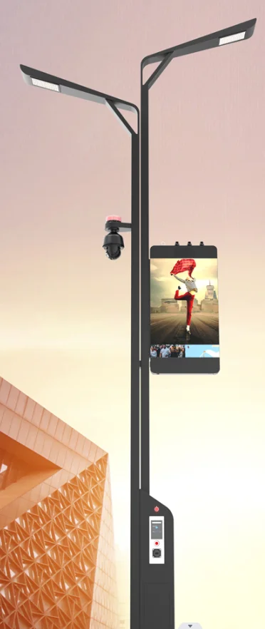 INTEFLY 6meter 8meter 10meter City smart light pole /smart Street light pole WIFI, CCTV camera,Charge equipment