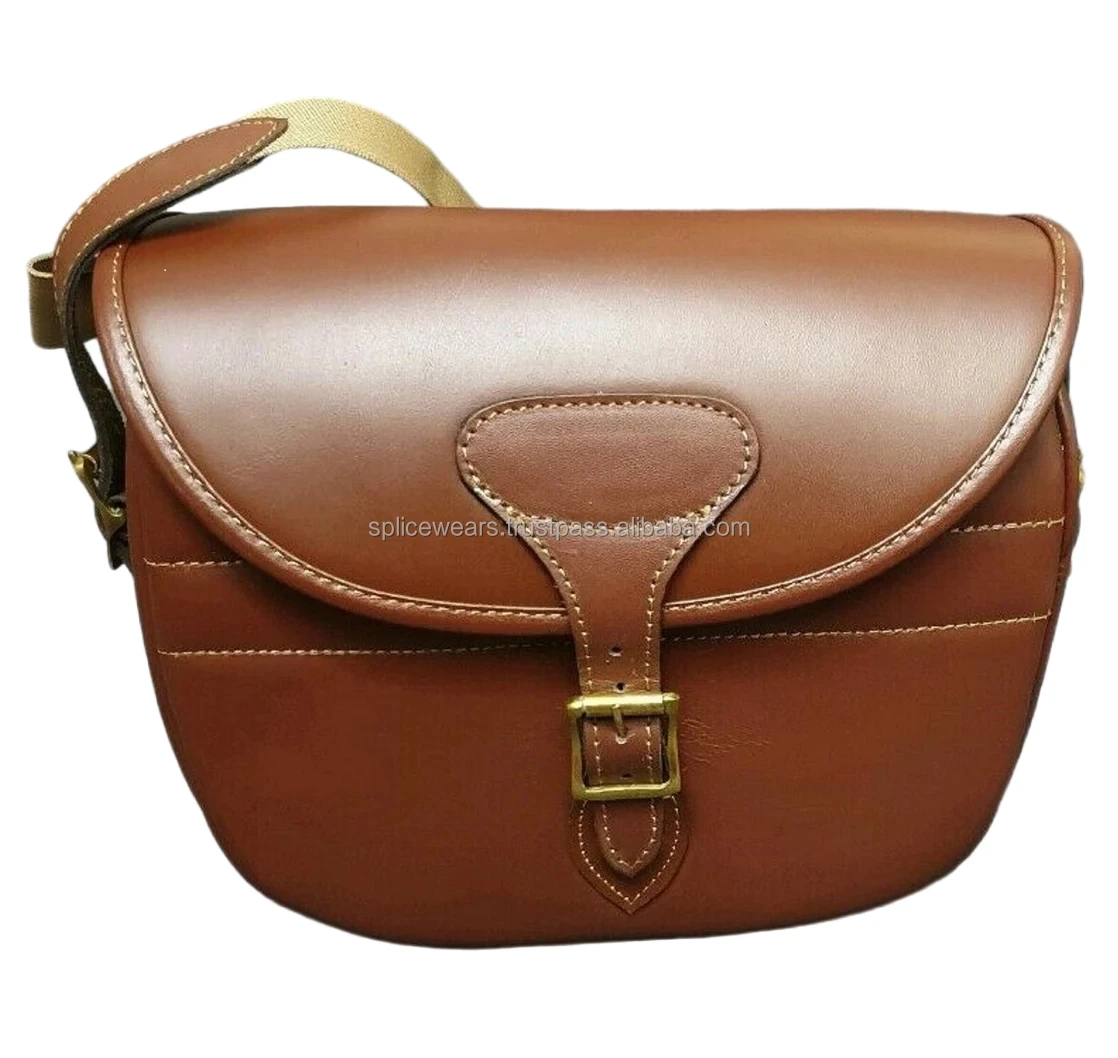 Genuine Leather Cartridge Bag Hunting Shooting Ammo Bag Portable Stock Shell Bags Made in Pakistan