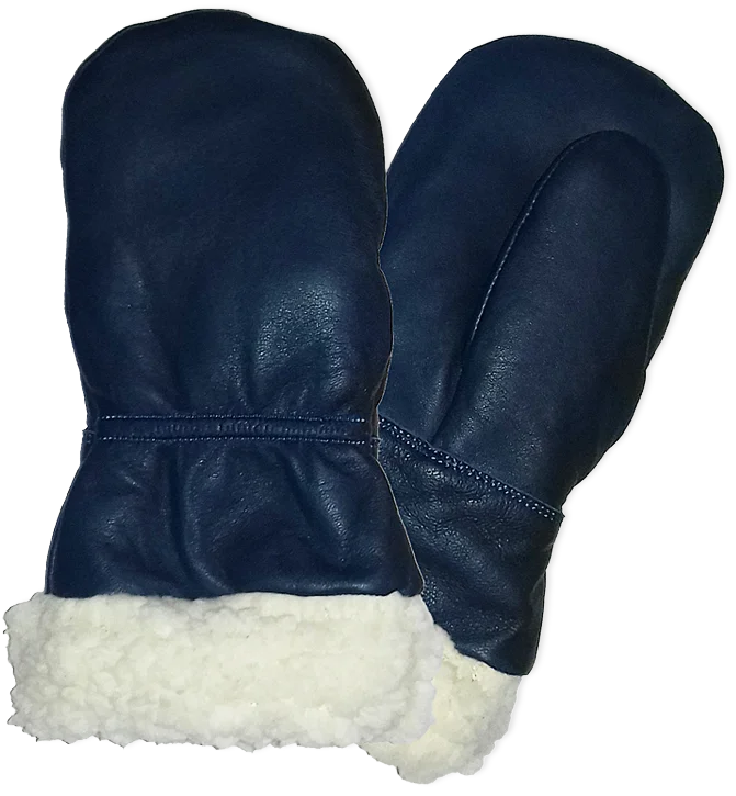 High Quality Kids Winter Warm Sheep Leather Mittens Various Colors Sizes